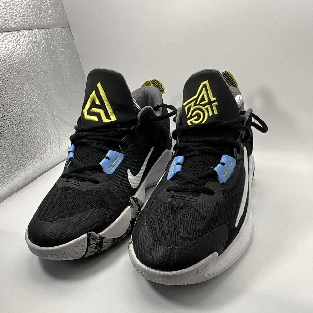 Nike Giannis Immortality 2 Sneakers Black White Blue Boys US 6Y DQ1943-001 - Picture 9 of 11